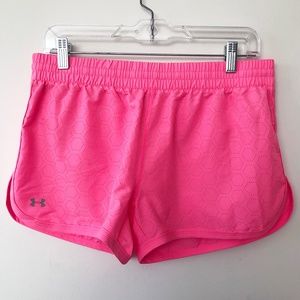 Under Armour Perforated Hexagon Great Escape Pink Shorts- Medium